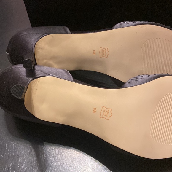 BUNDLE DISCOUNTS! Size 9 Town Shoes sequinned sparkly black high heels 2.5 inch - Picture 5 of 10